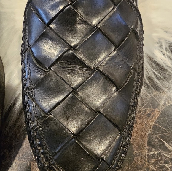 Bragano Woven Leather Flat Slip-On Loafers Size 9.5 M main image 4
